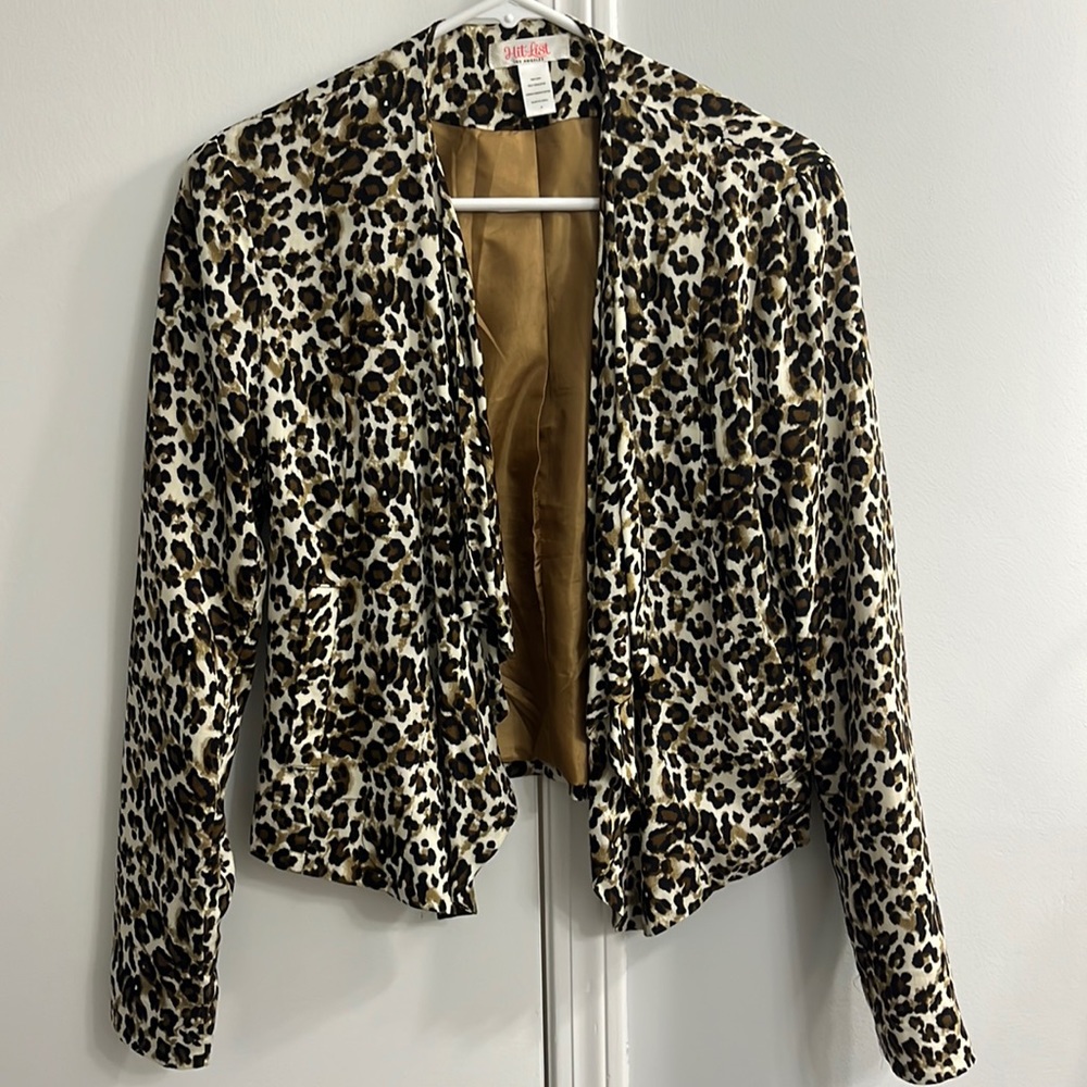 Cheetah Print Cropped Jacket